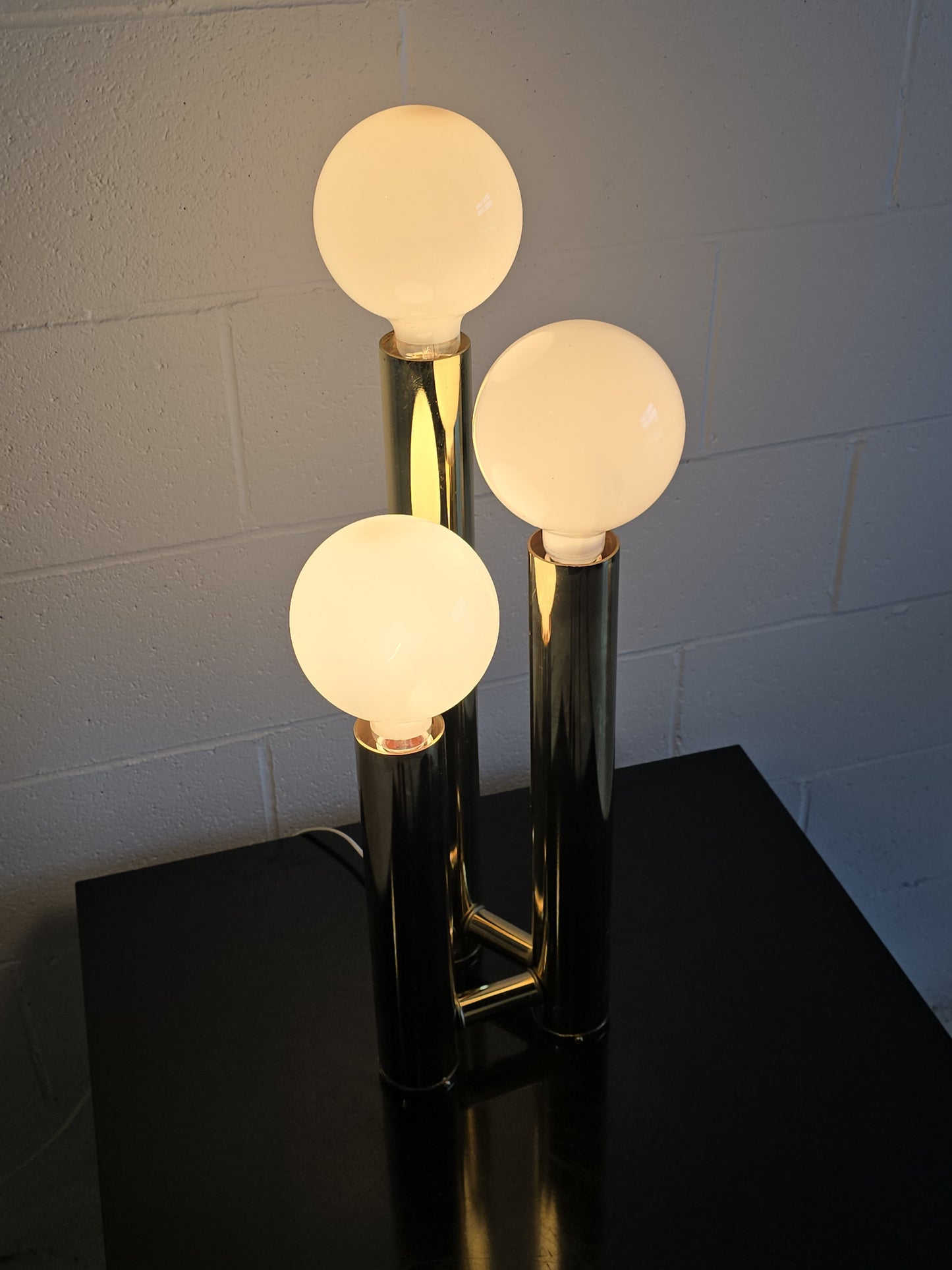 Three Tier Brass Table Lamp