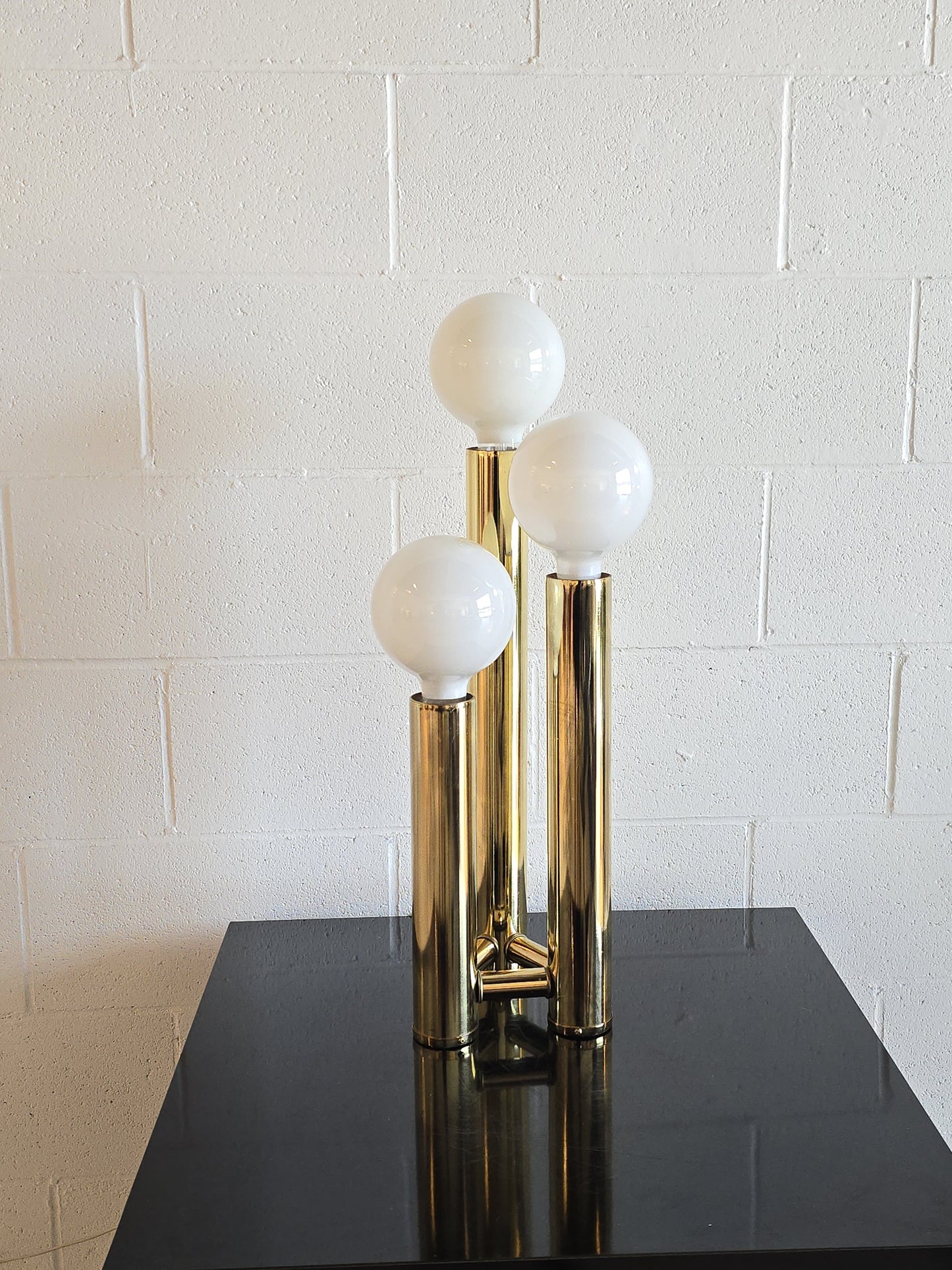 Three Tier Brass Table Lamp