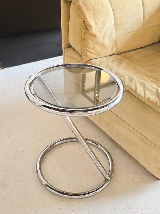 Tubular Chrome Side Table