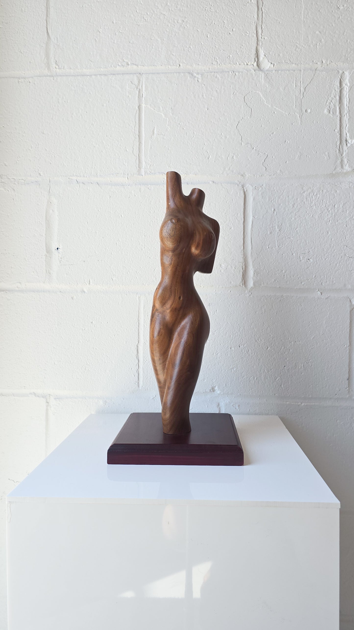Wood Carved Female Figure Sculpture