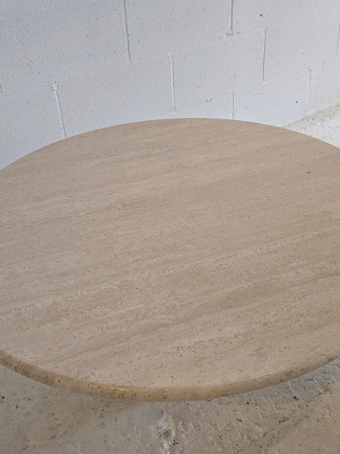 Round Travertine Coffee Table