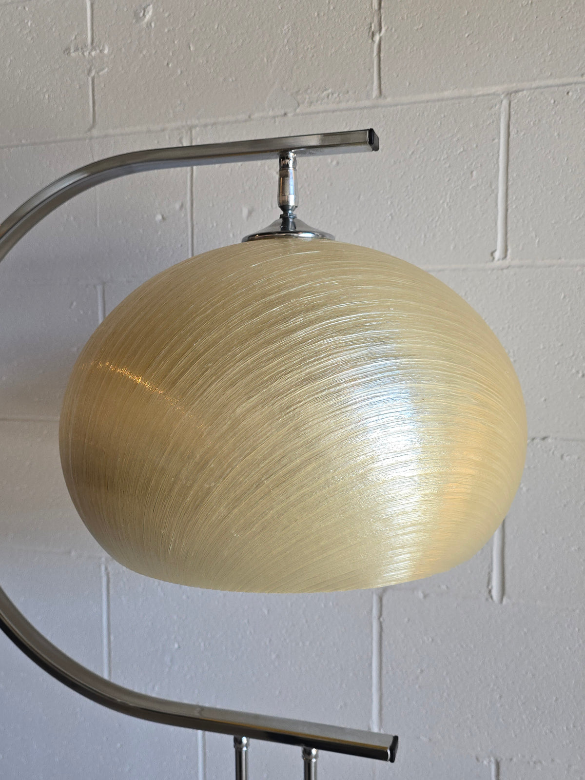 Unique 1970s Chrome and Fiberglass Floor Lamp