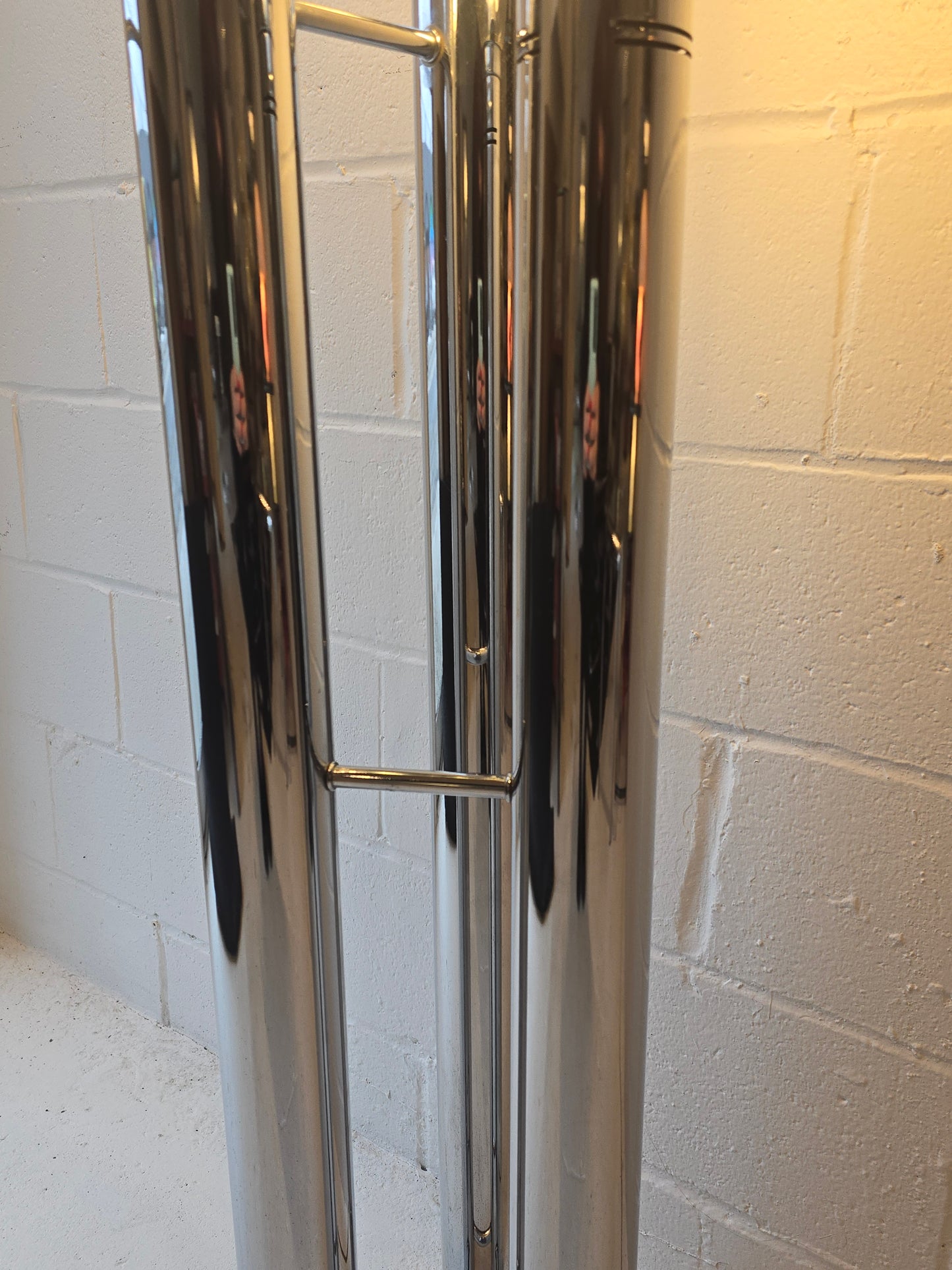 Glass and Chrome Floor Lamp