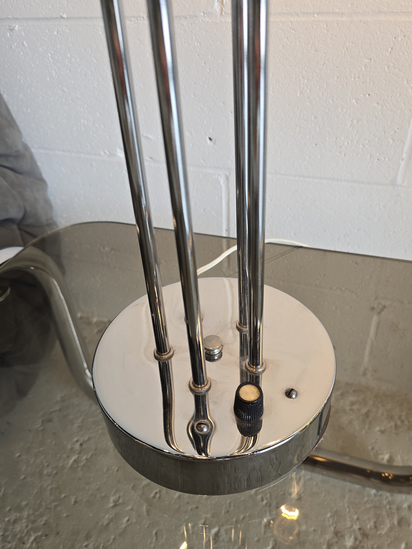 Waterfall Chrome Table Lamp