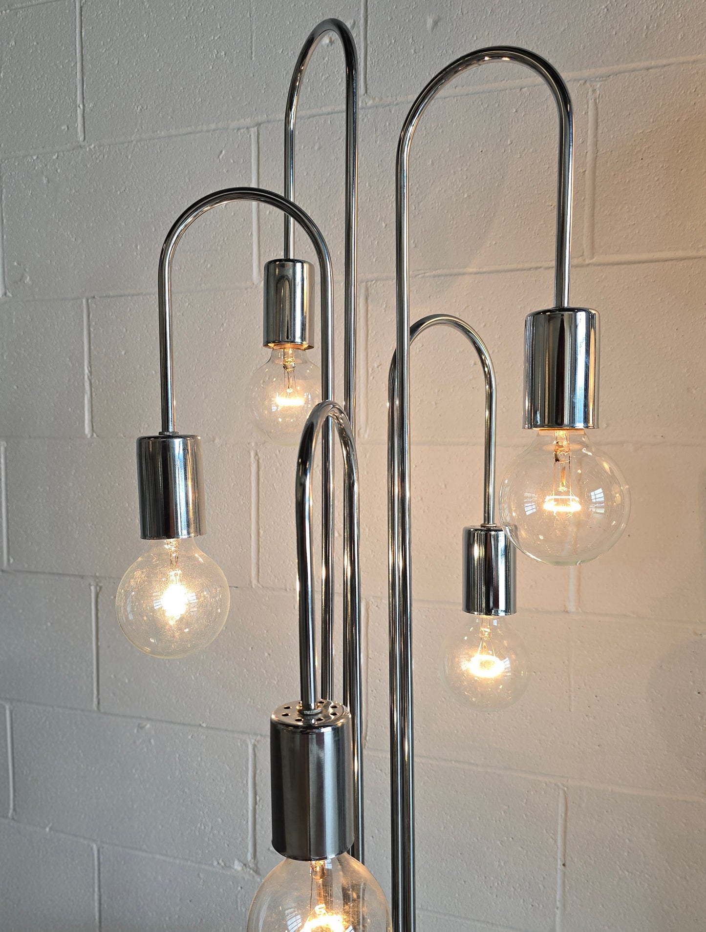Waterfall Chrome Table Lamp