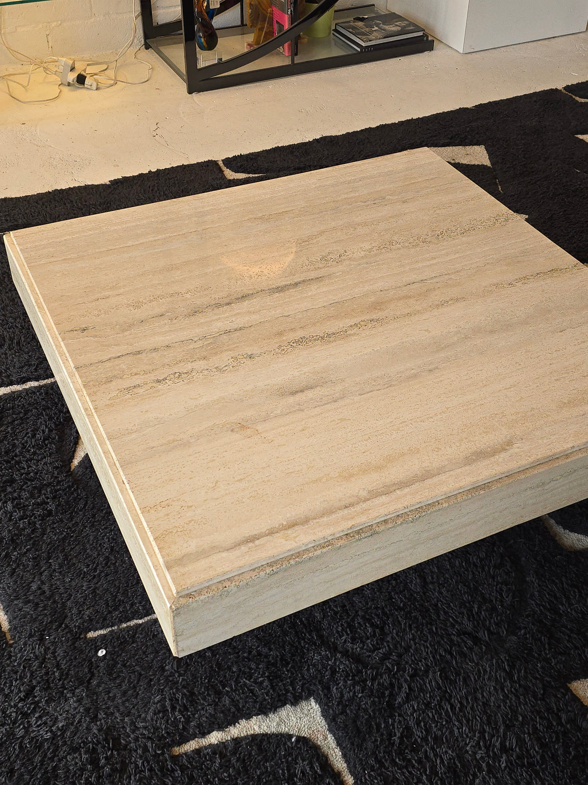 Square Travertine Coffee Table