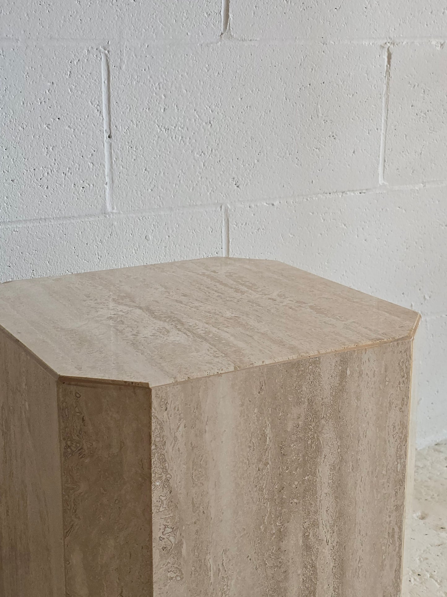 Travertine Cube Table