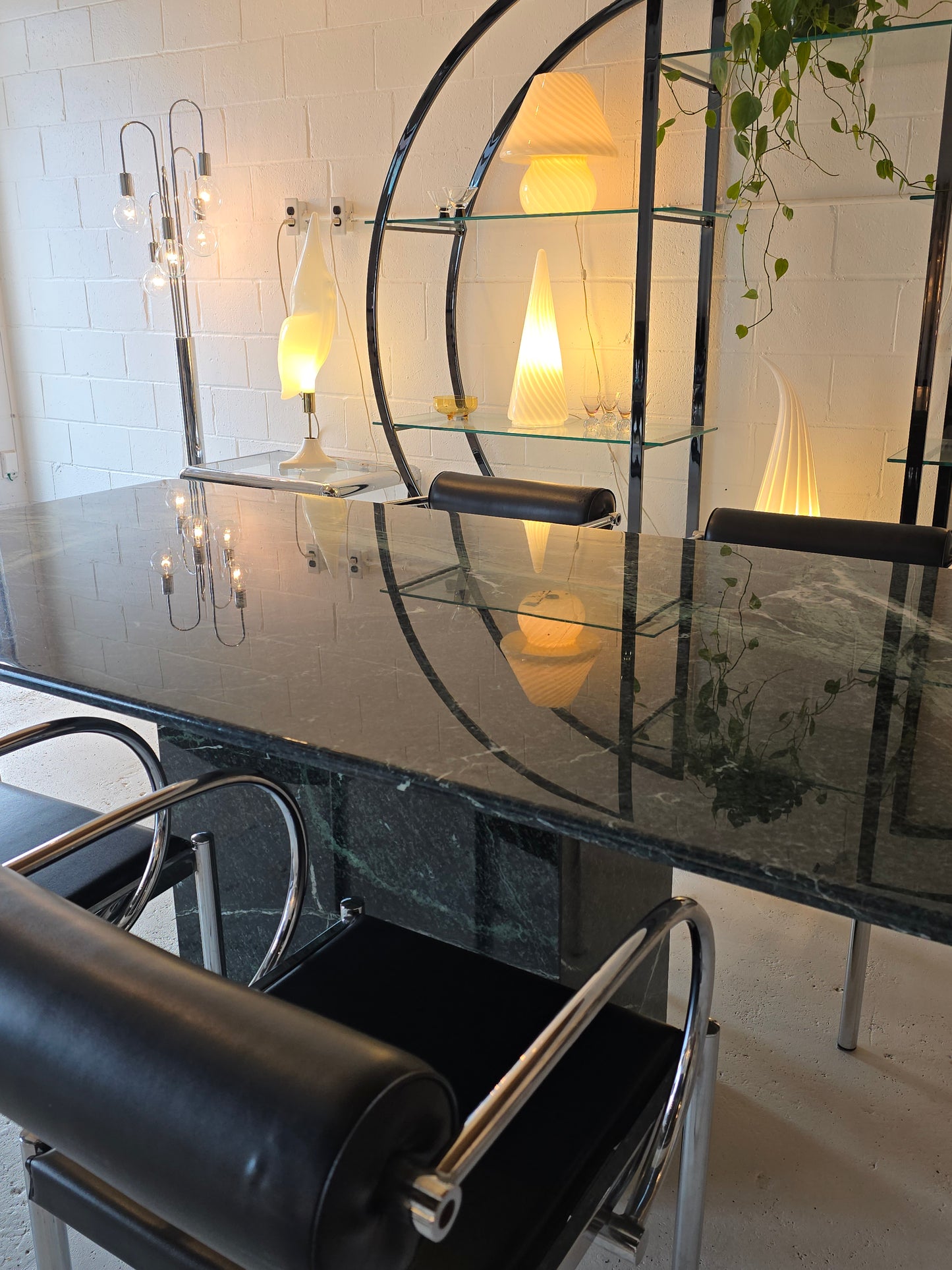 Verdi Alpi Marble Dining Table
