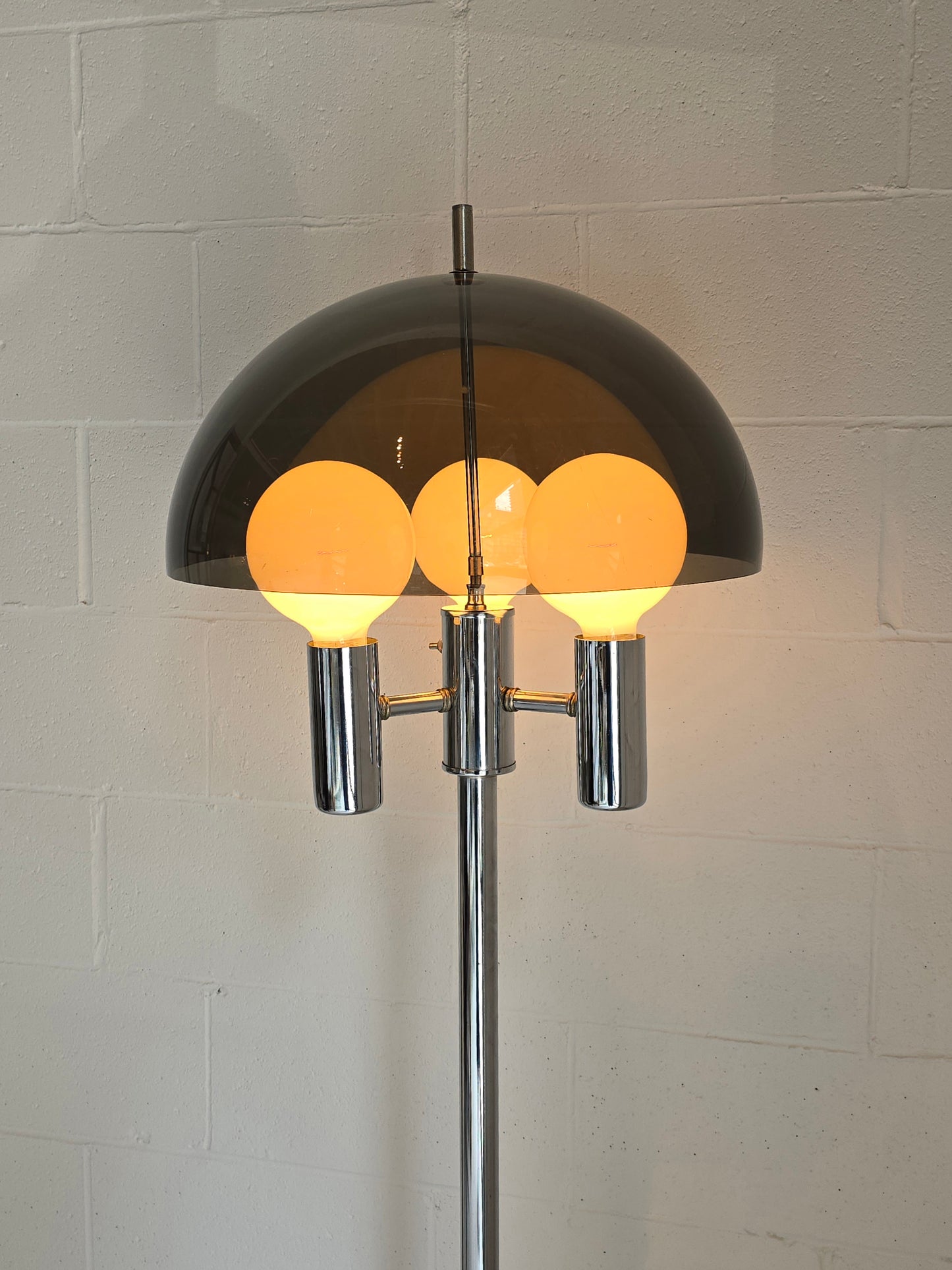 Chrome and Acrylic Floor Lamp