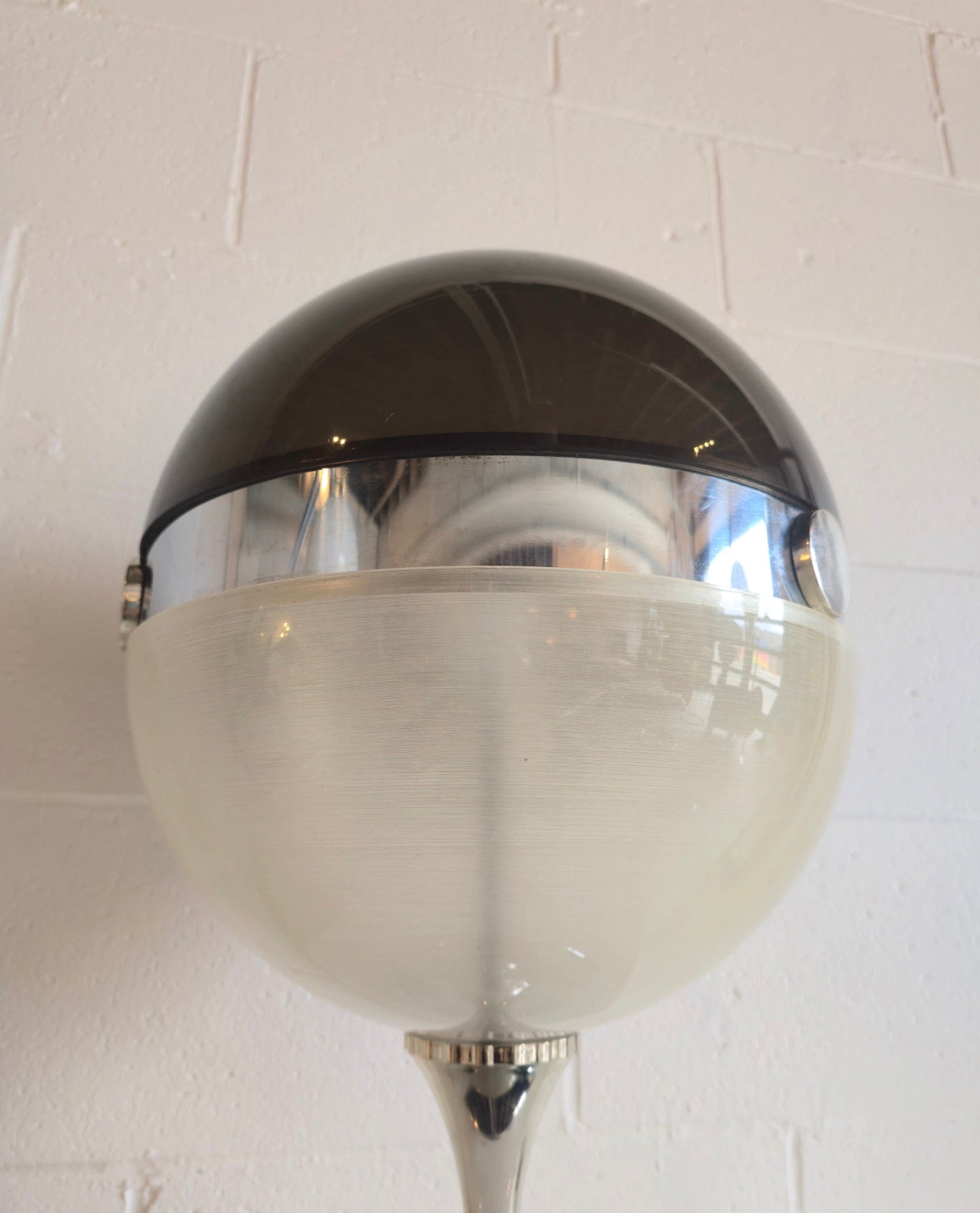 Space Age Chrome & Acrylic Lamp