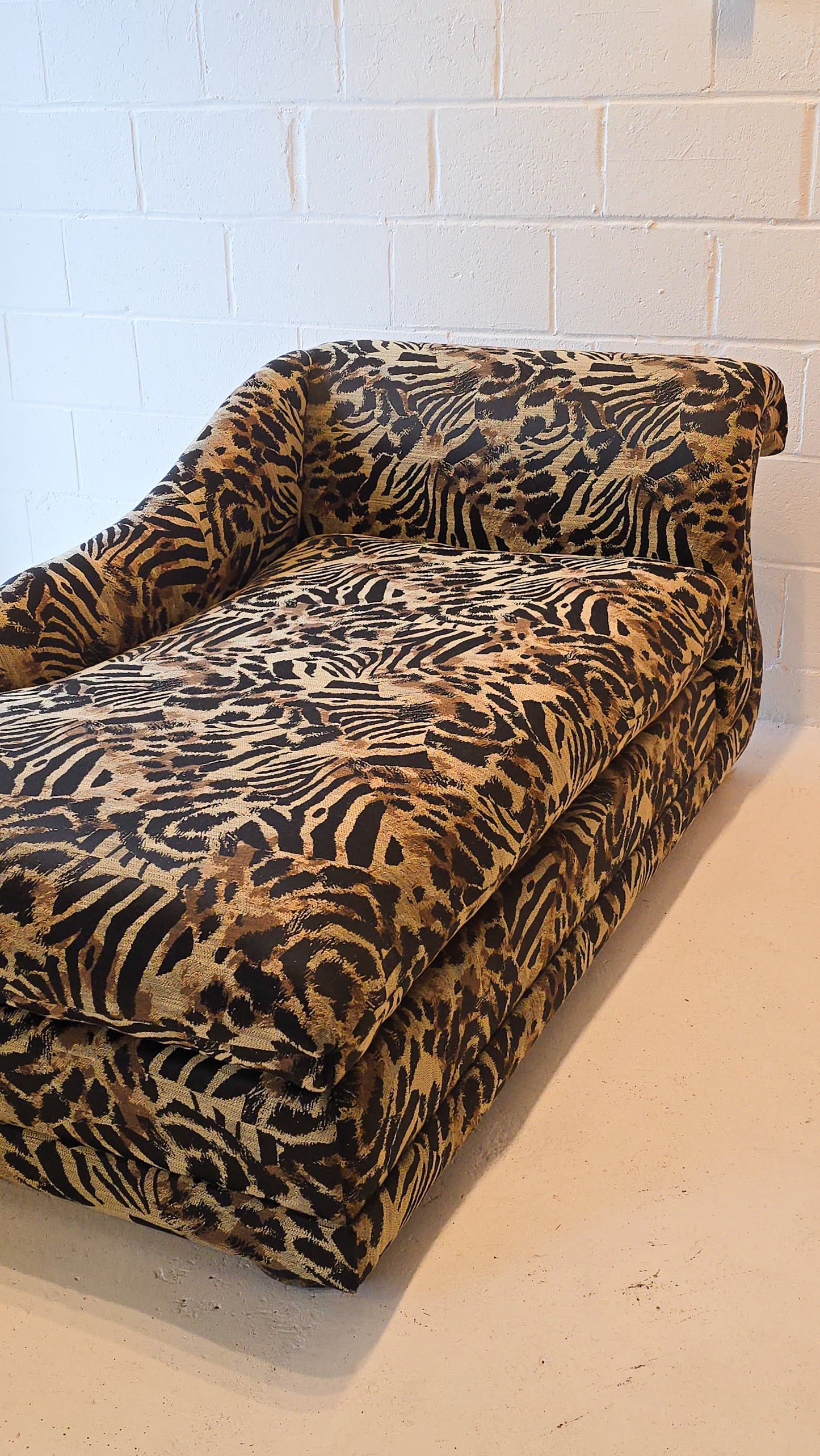 Cheetah Print Chaise