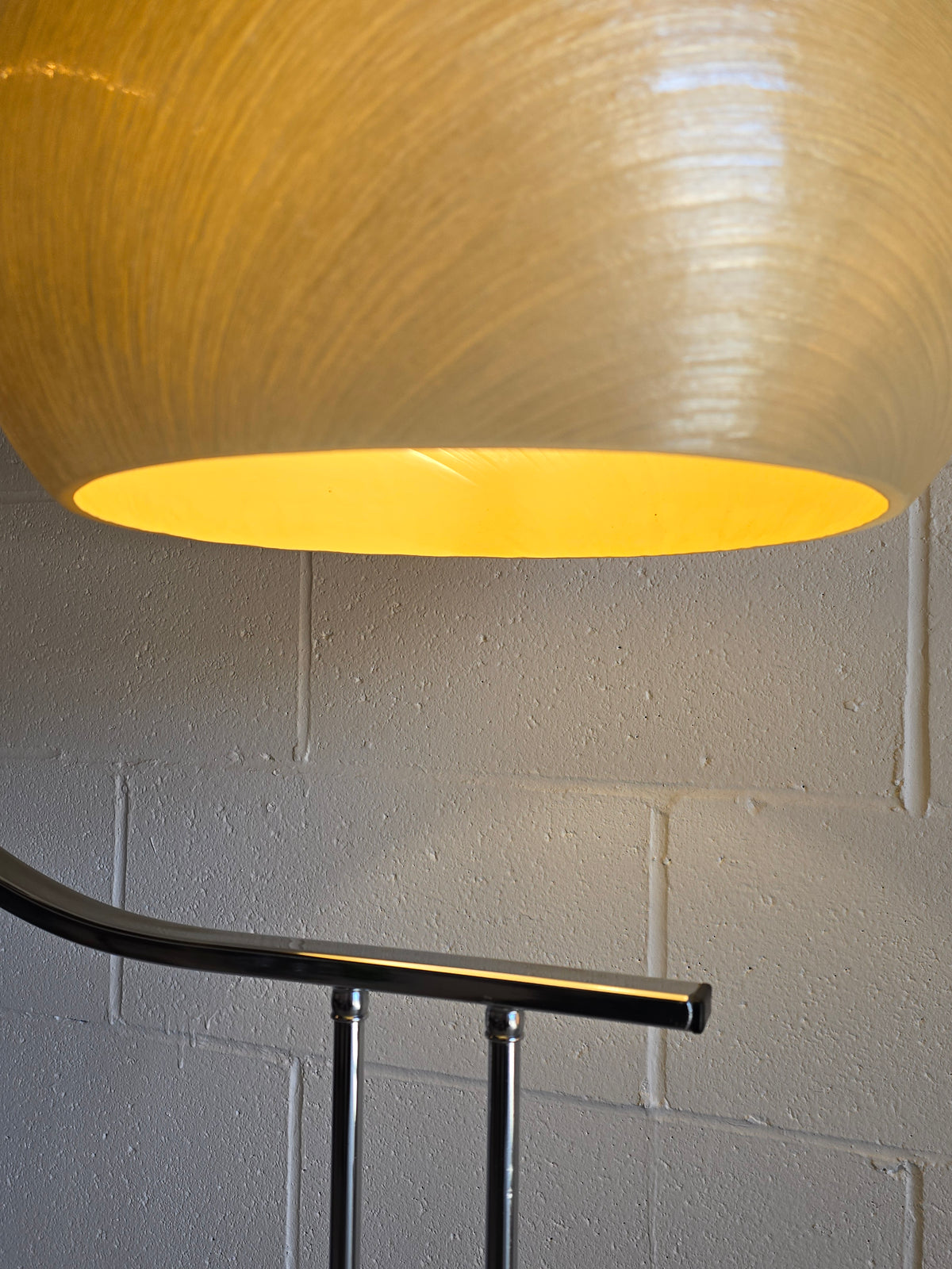 Unique 1970s Chrome and Fiberglass Floor Lamp