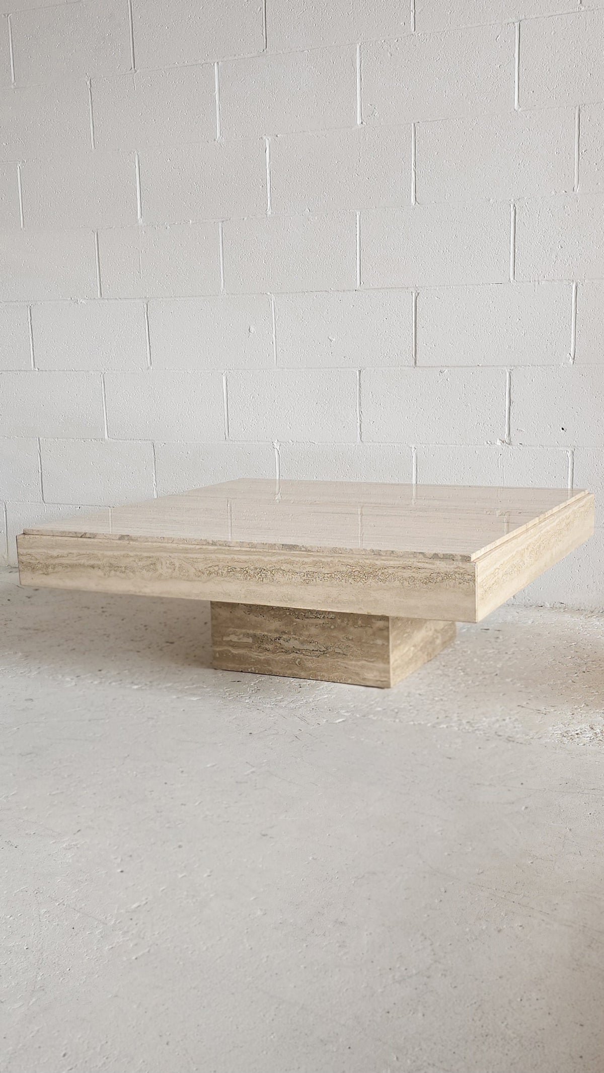 Square Travertine Coffee Table