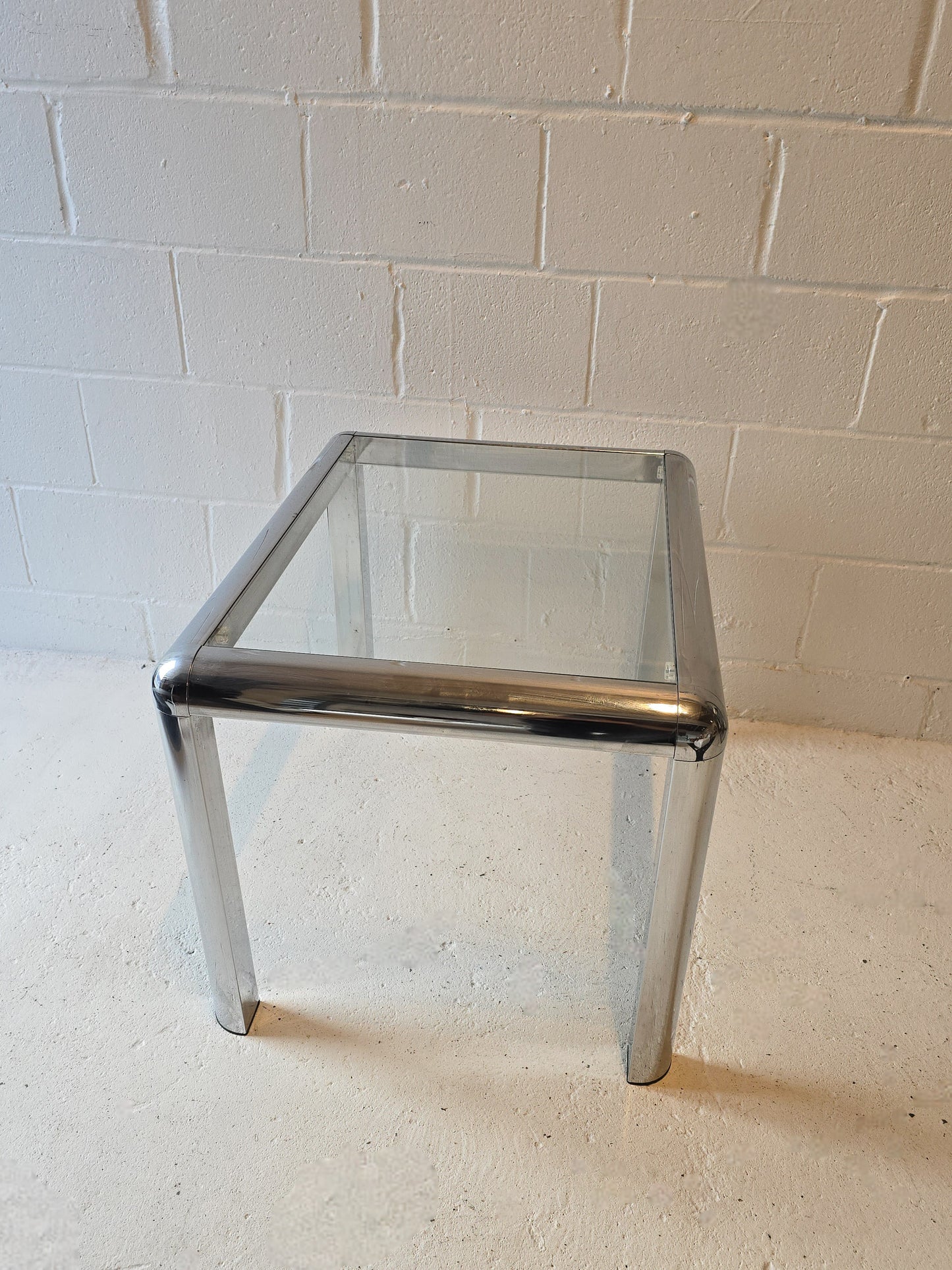 Chrome and Glass Table