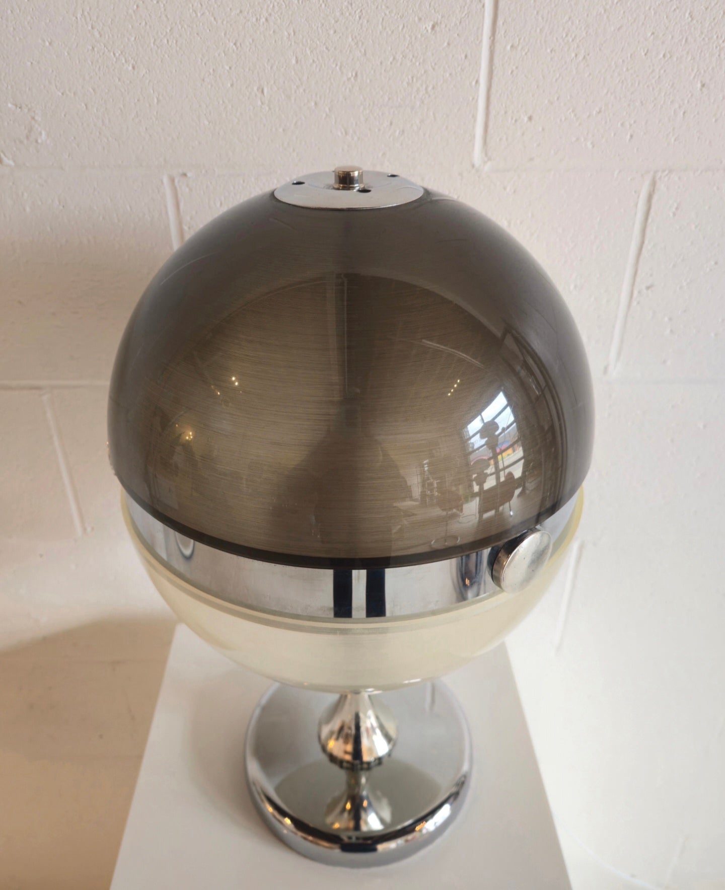 Space Age Chrome & Acrylic Lamp