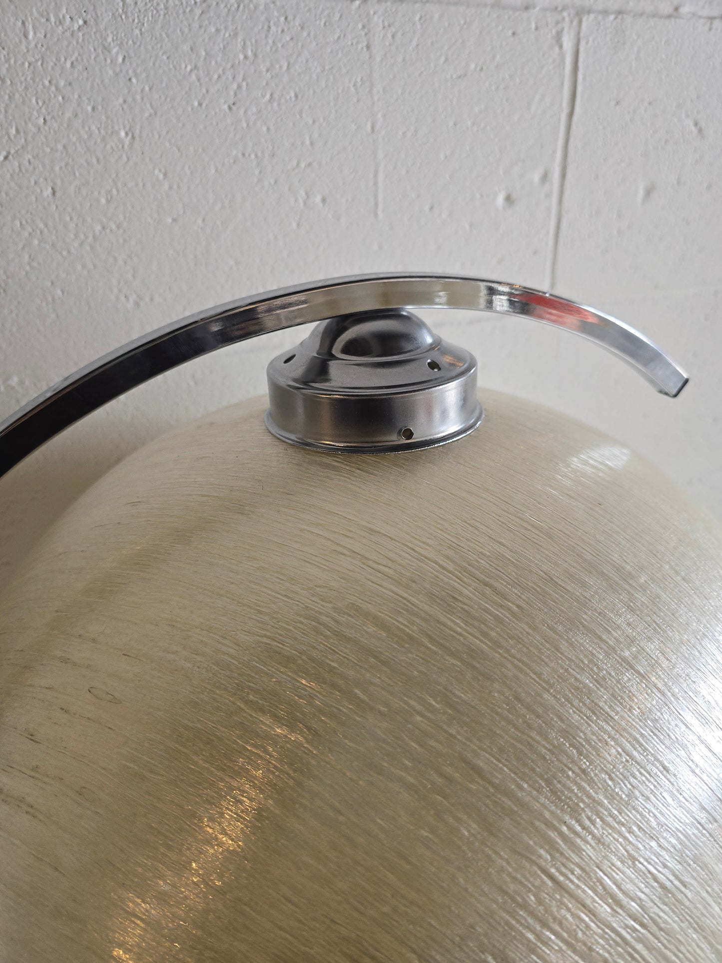 Arc Chrome & Fiberglass Table Lamp