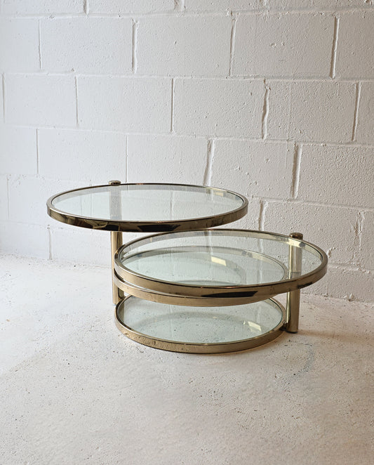 Articulating Swivel Brass Table
