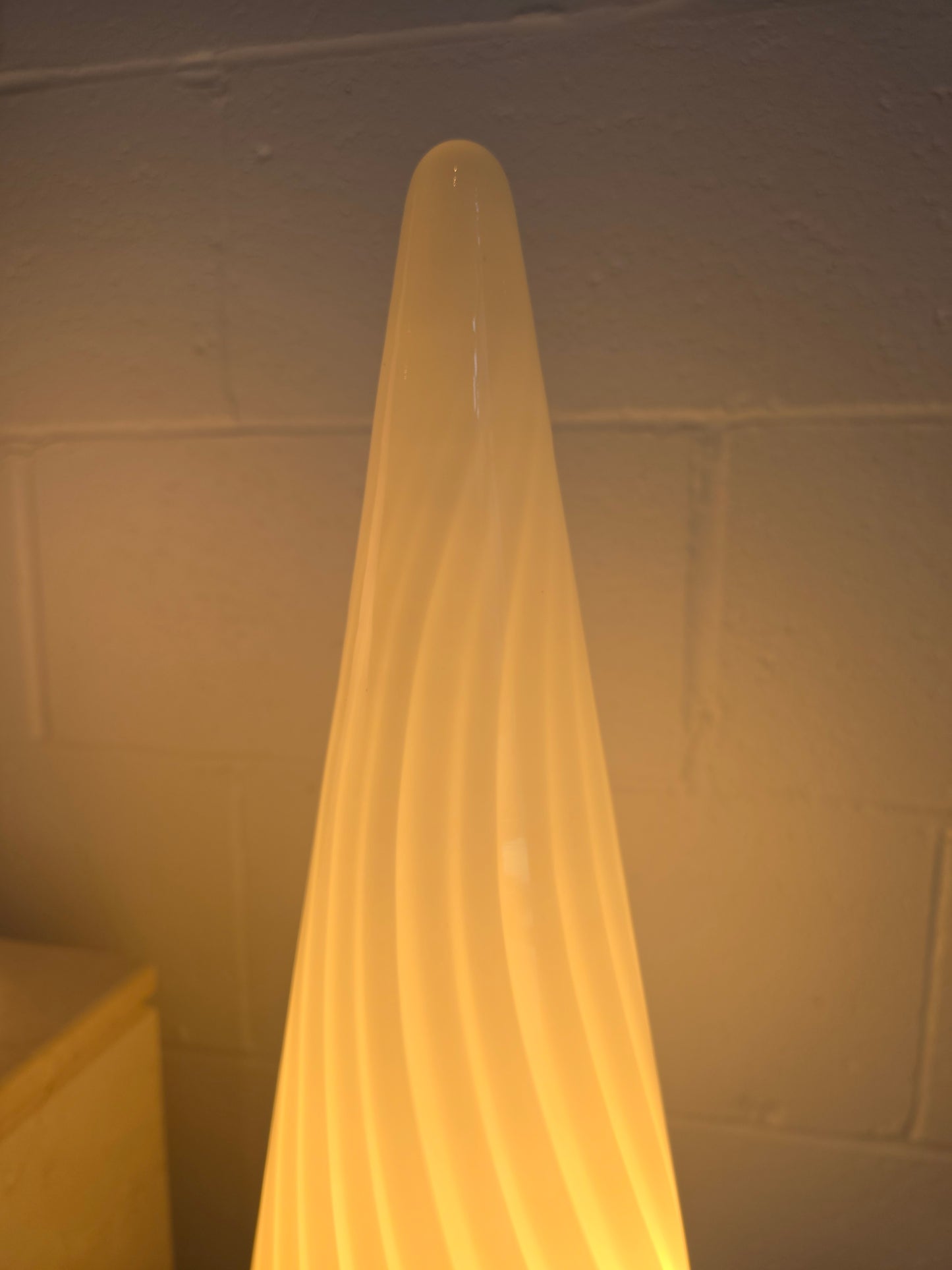 Conical Murano Art Glass Lamps
