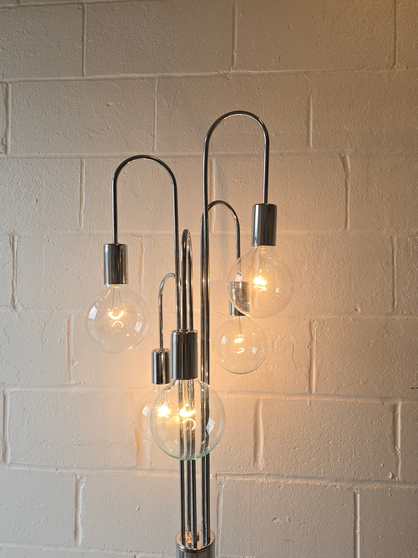Cascading Waterfall Chrome Floor Lamp