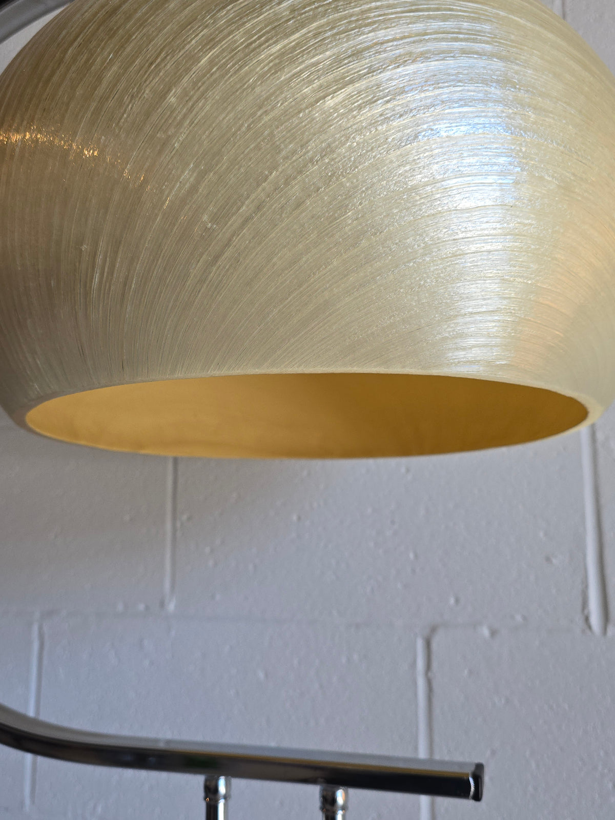 Unique 1970s Chrome and Fiberglass Floor Lamp