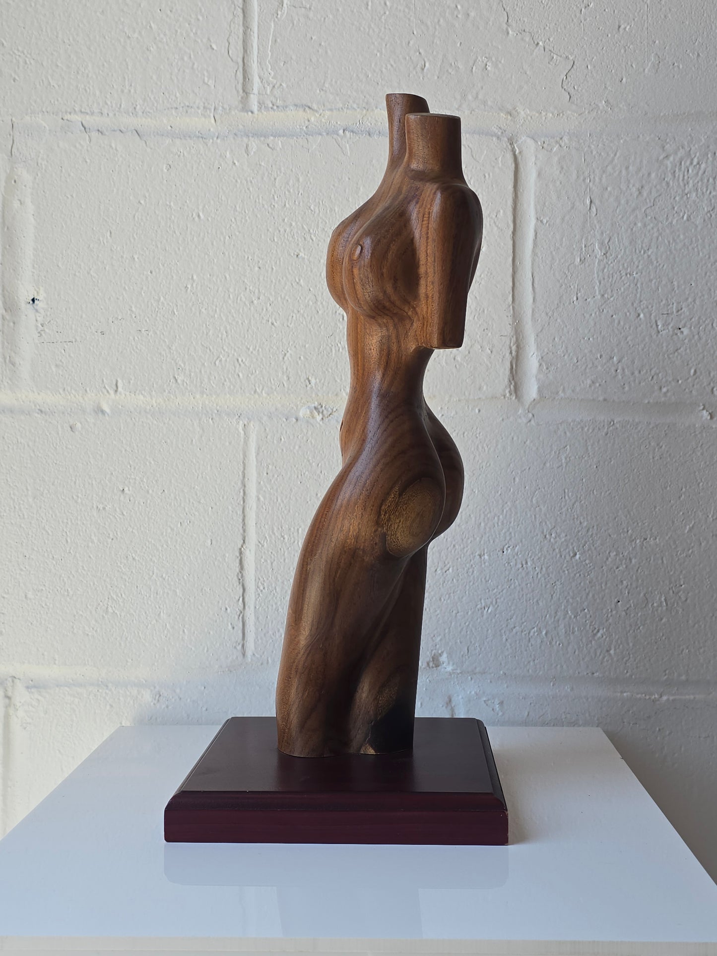 Wood Carved Female Figure Sculpture