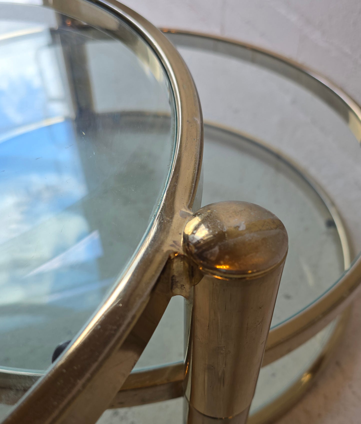 Articulating Swivel Brass Table