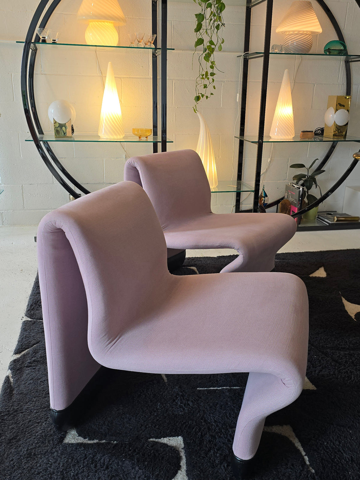 Postmodern Lounge Chairs by Paul Boulva for Artopex Set
