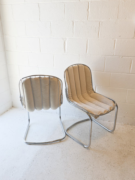 Chrome Cantilever Chairs