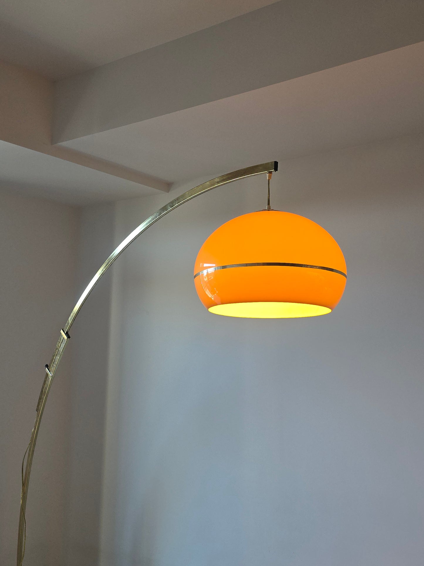 Brass Adjustable Arc Floor Lamp
