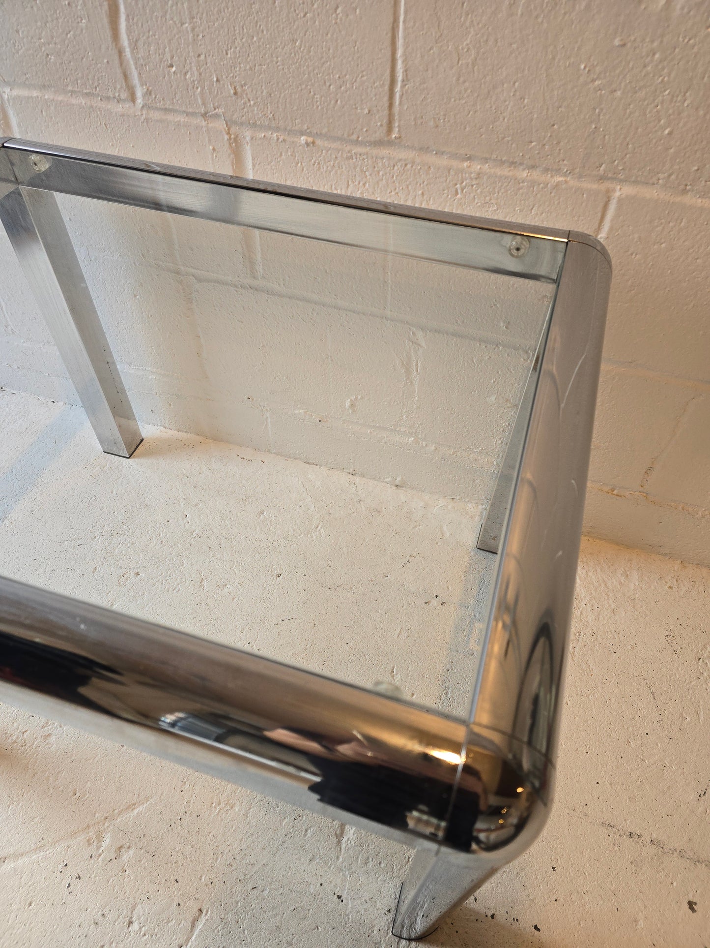 Chrome and Glass Table