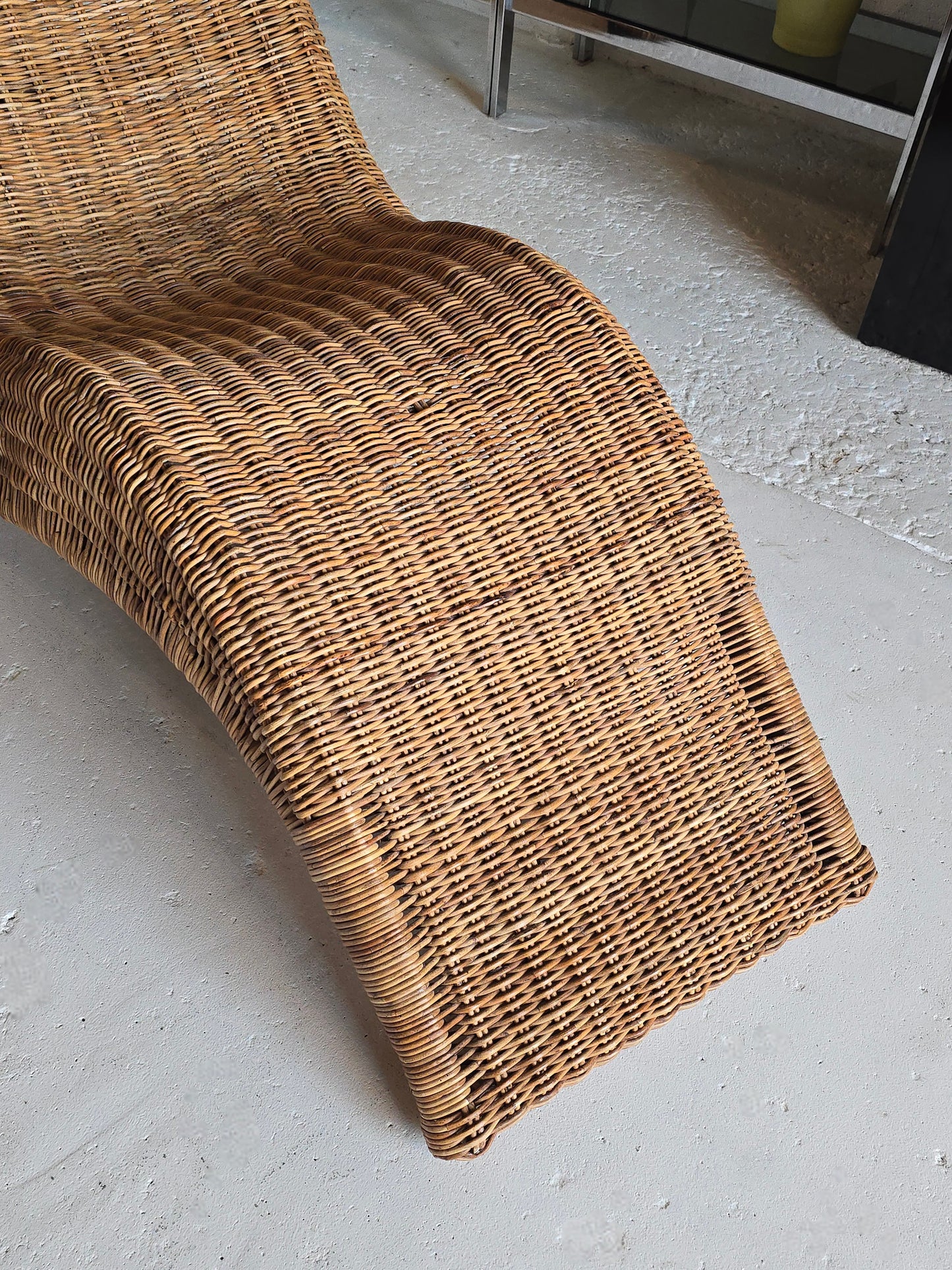 Vintage IKEA Karlskrona Wicker Rattan Chaise
