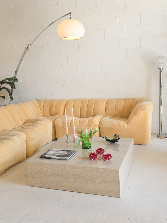 Crema Marfil Marble Coffee Table