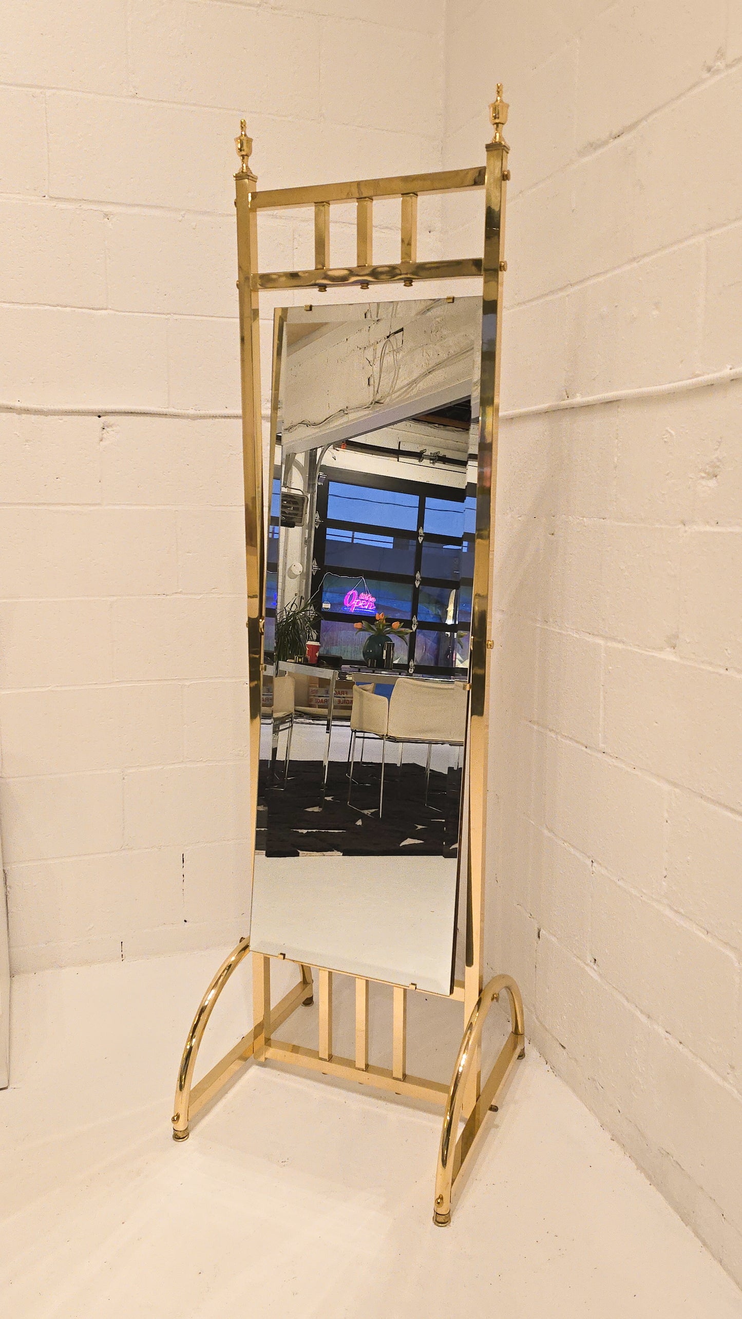 Gorgeous Hollywood Regency Floor Mirror