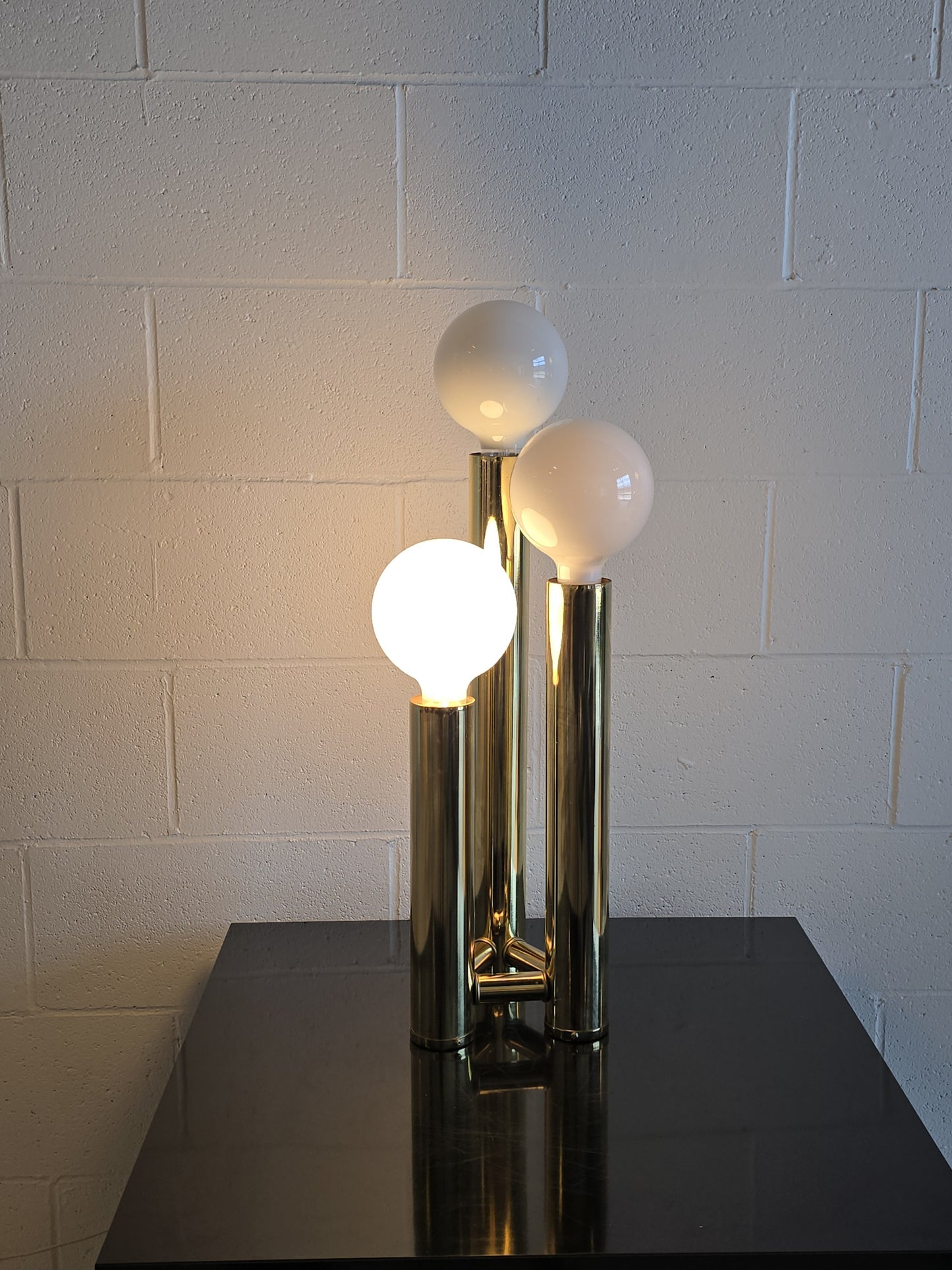 Three Tier Brass Table Lamp