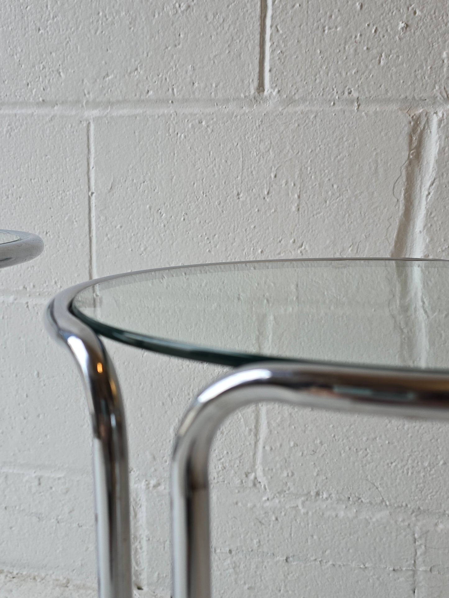 A pair of Chrome Nesting Tables