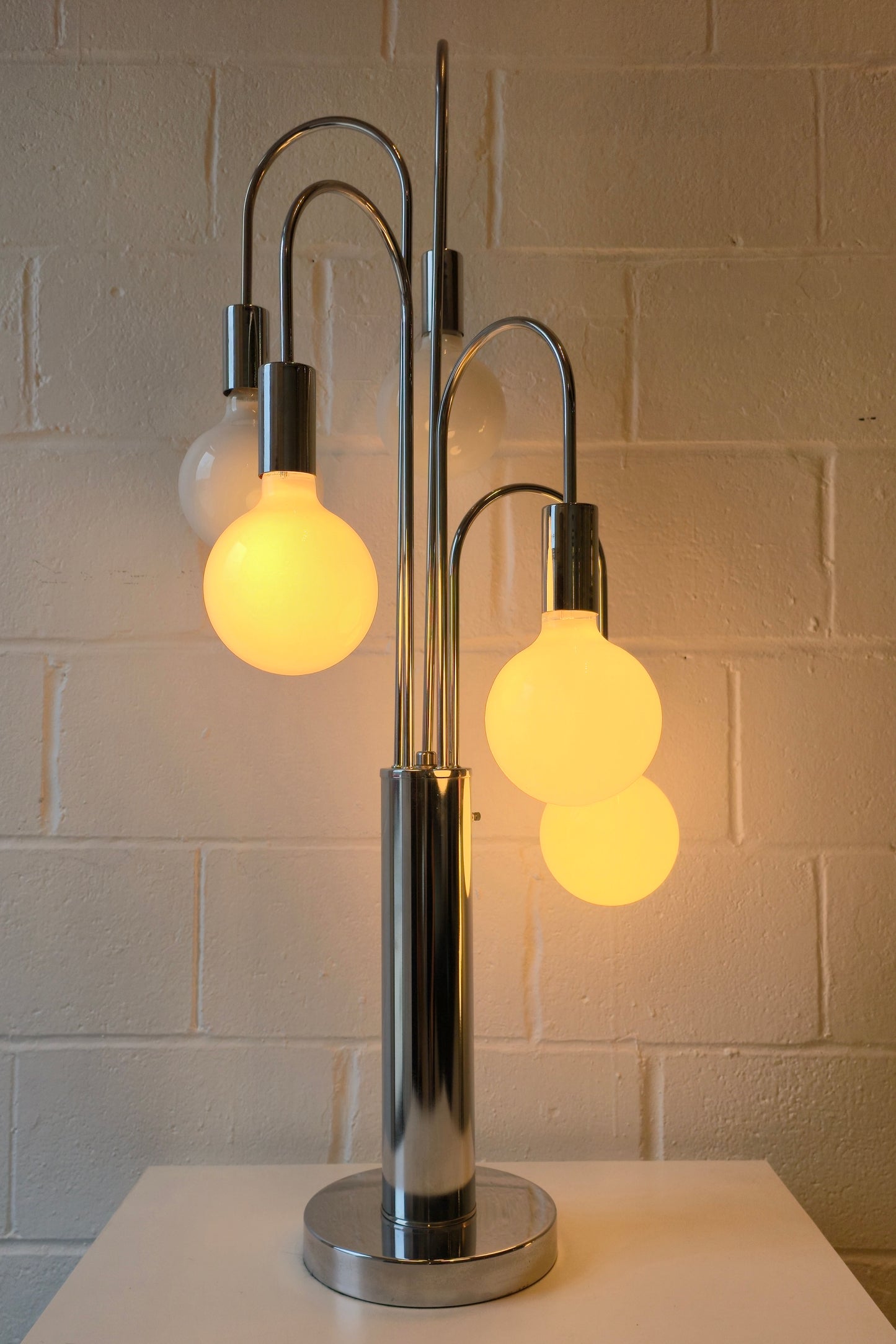 Waterfall Chrome Lamp Attr Sonneman