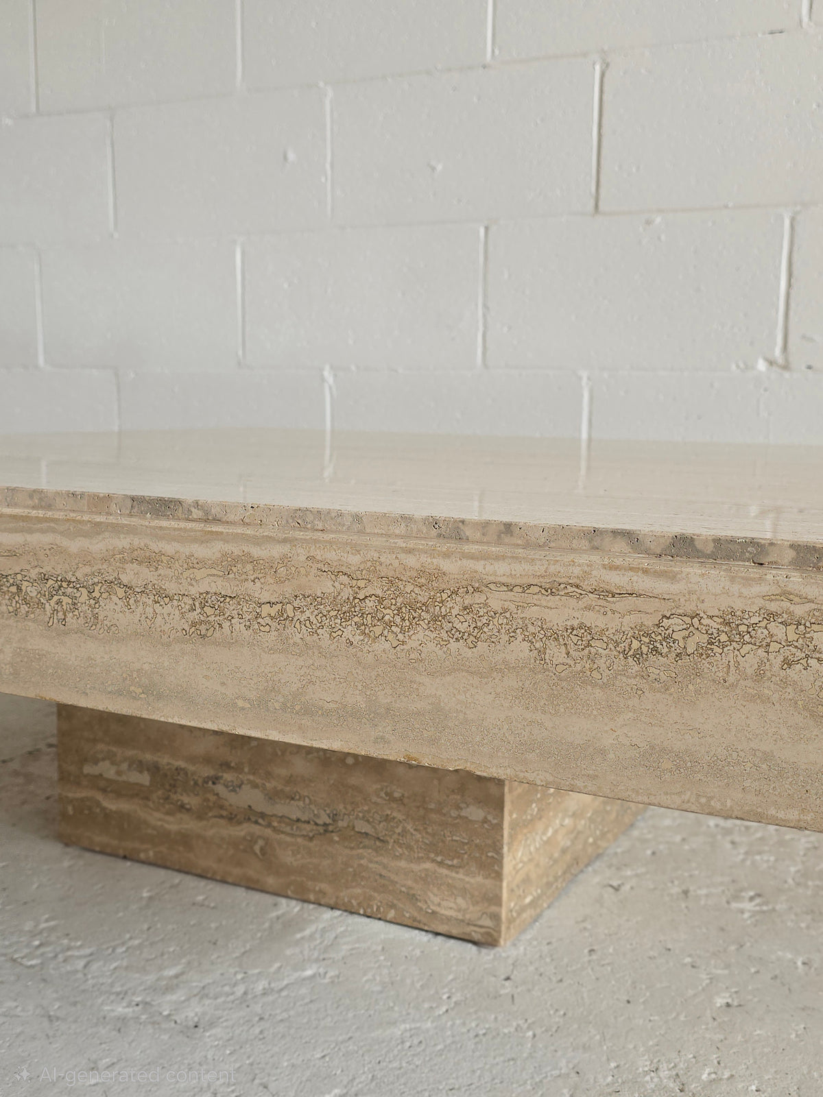 Square Travertine Coffee Table