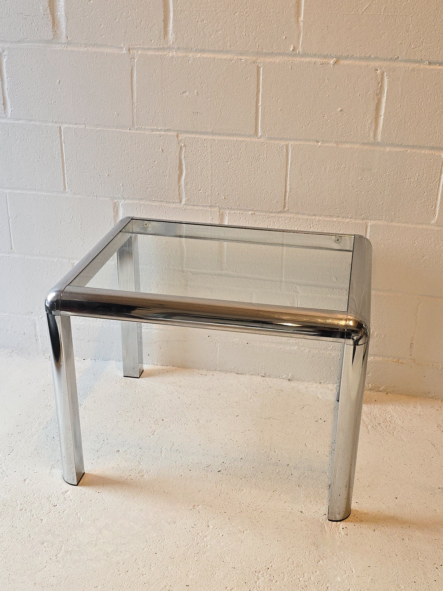 Chrome and Glass Table
