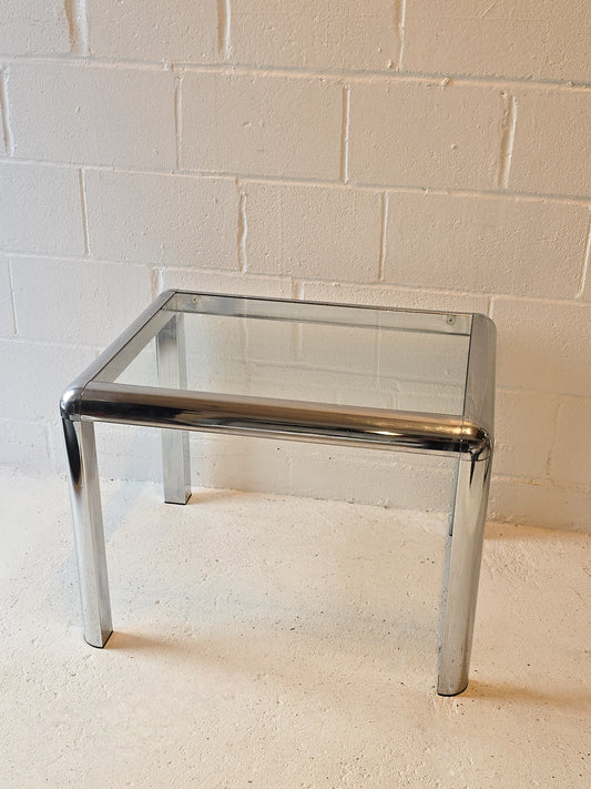 Chrome and Glass Table