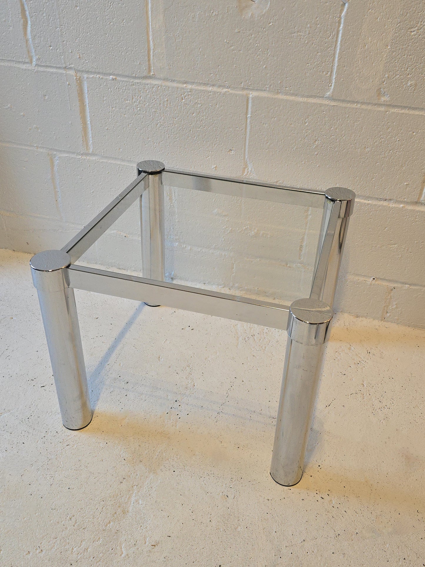 Tubular Chrome and Glass Tables