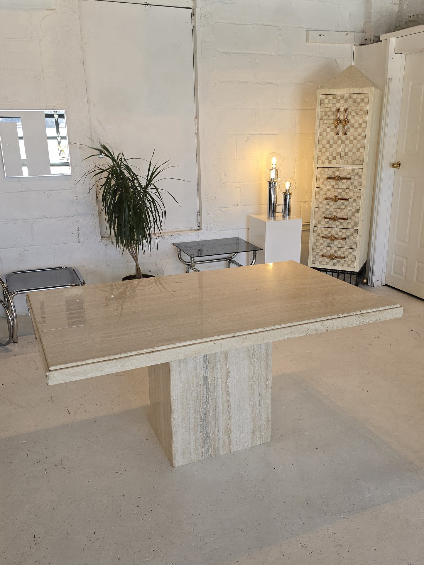 Travertine Dining Table