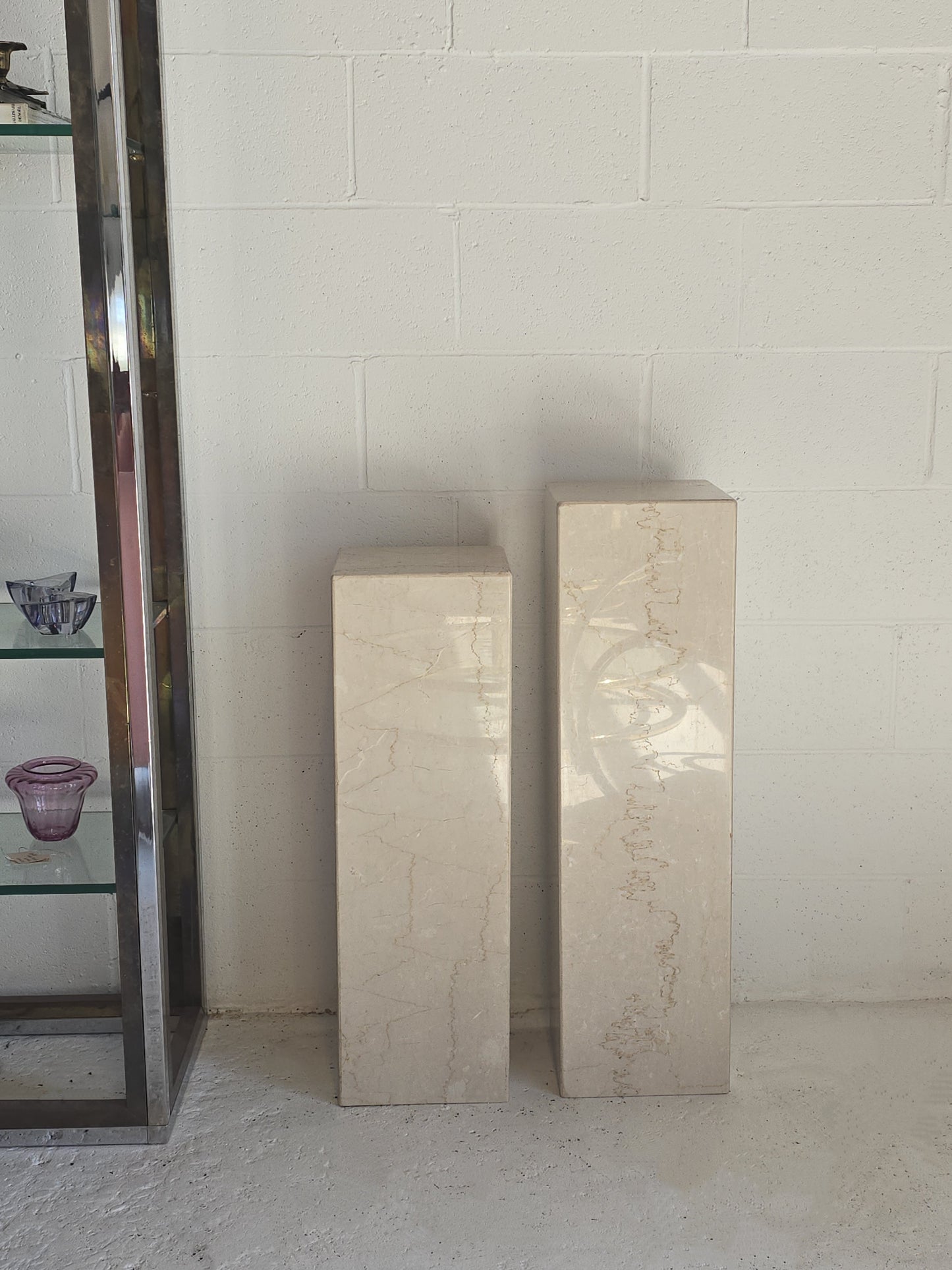 A Pair of Marble Plinths