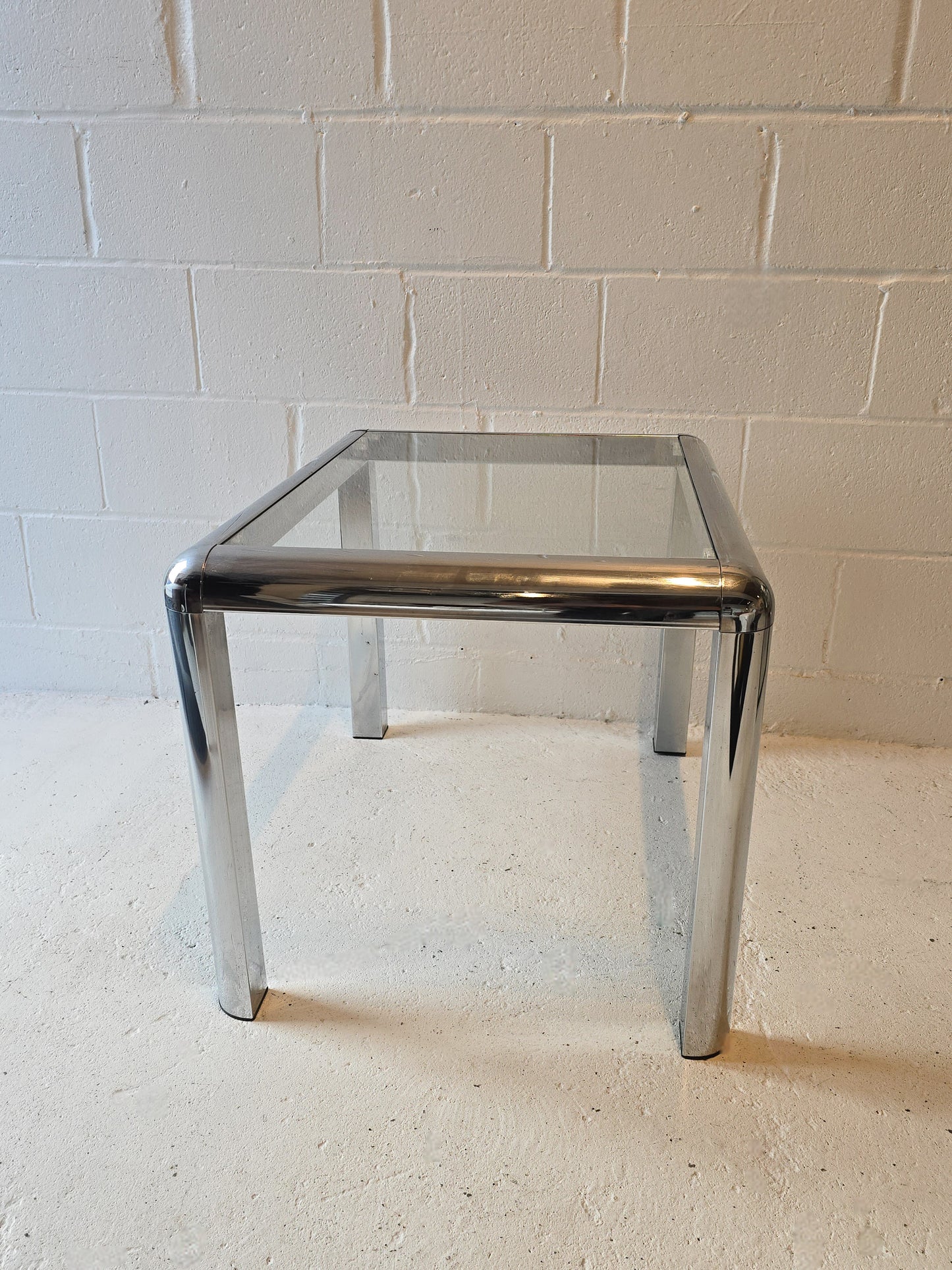 Chrome and Glass Table