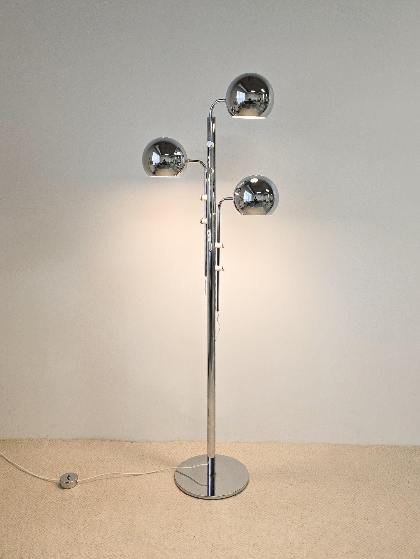 Three Tier Chrome Floor lamp