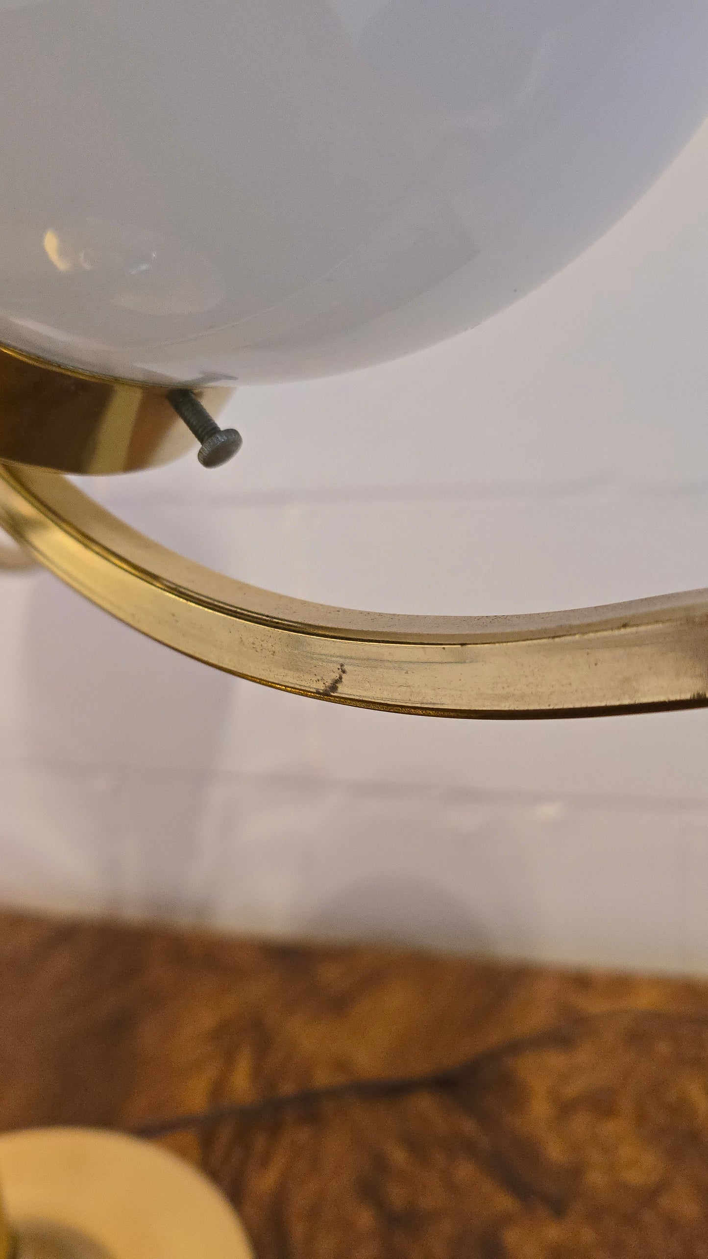 Three Globe Brass Table Lamp