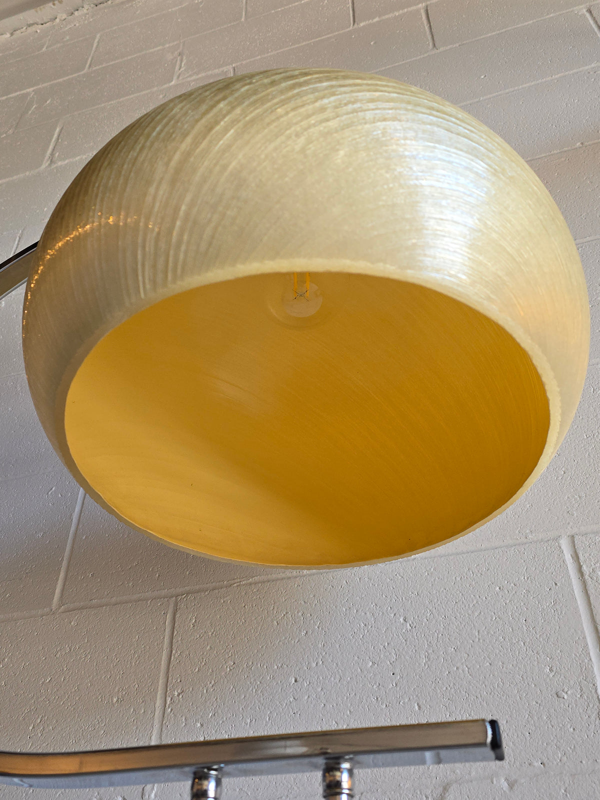 Unique 1970s Chrome and Fiberglass Floor Lamp