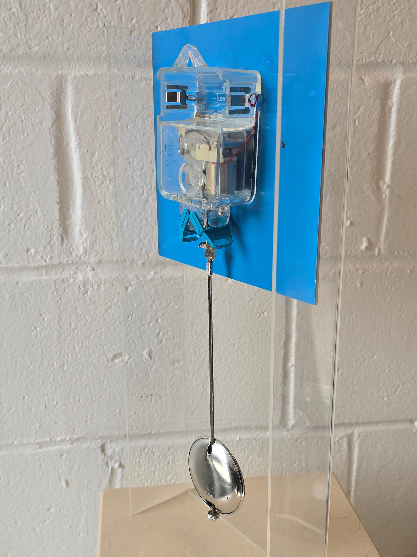 Mirrored Lucite Clock