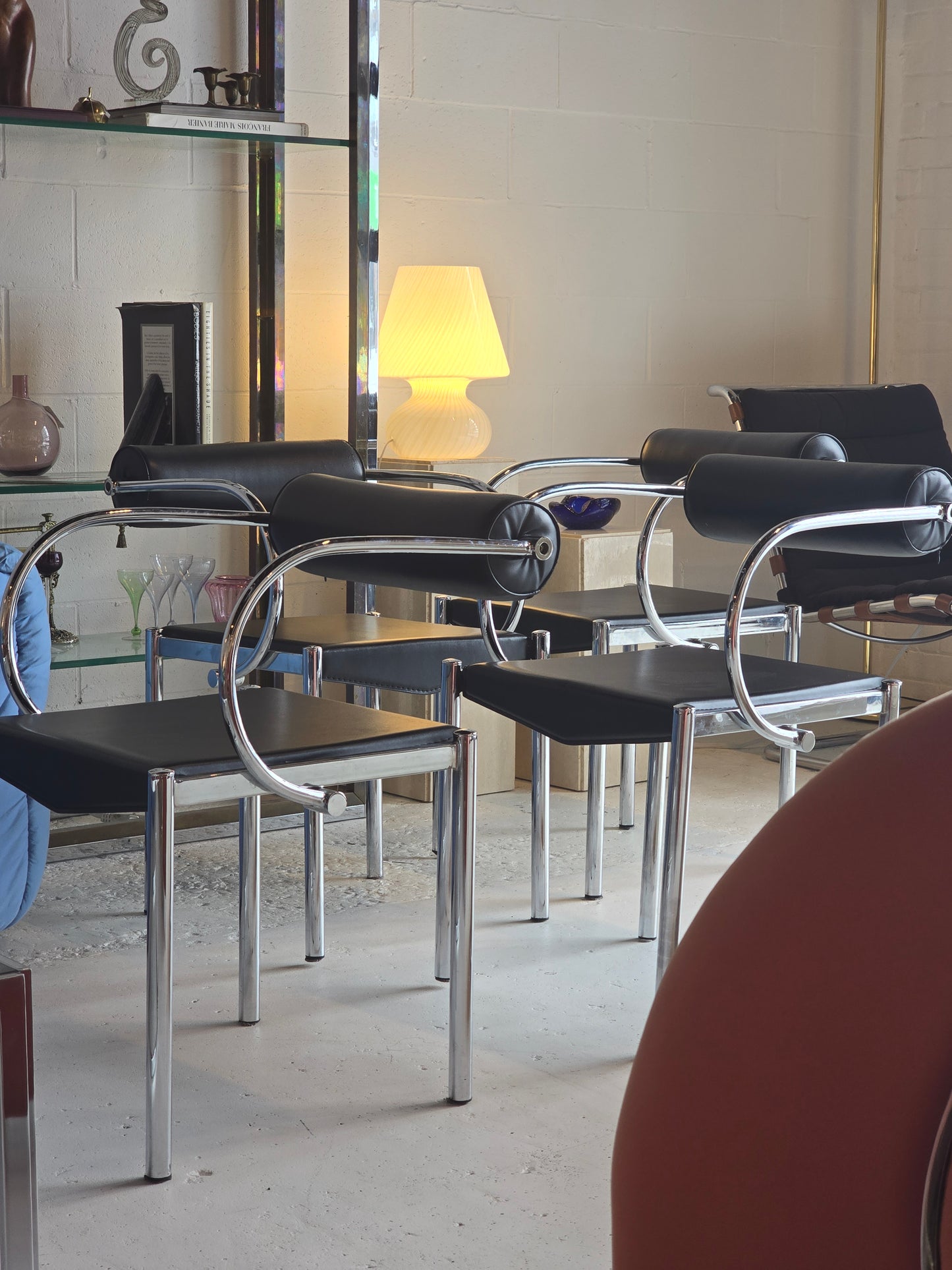 Sculptural chairs in the style of Paolo Piva