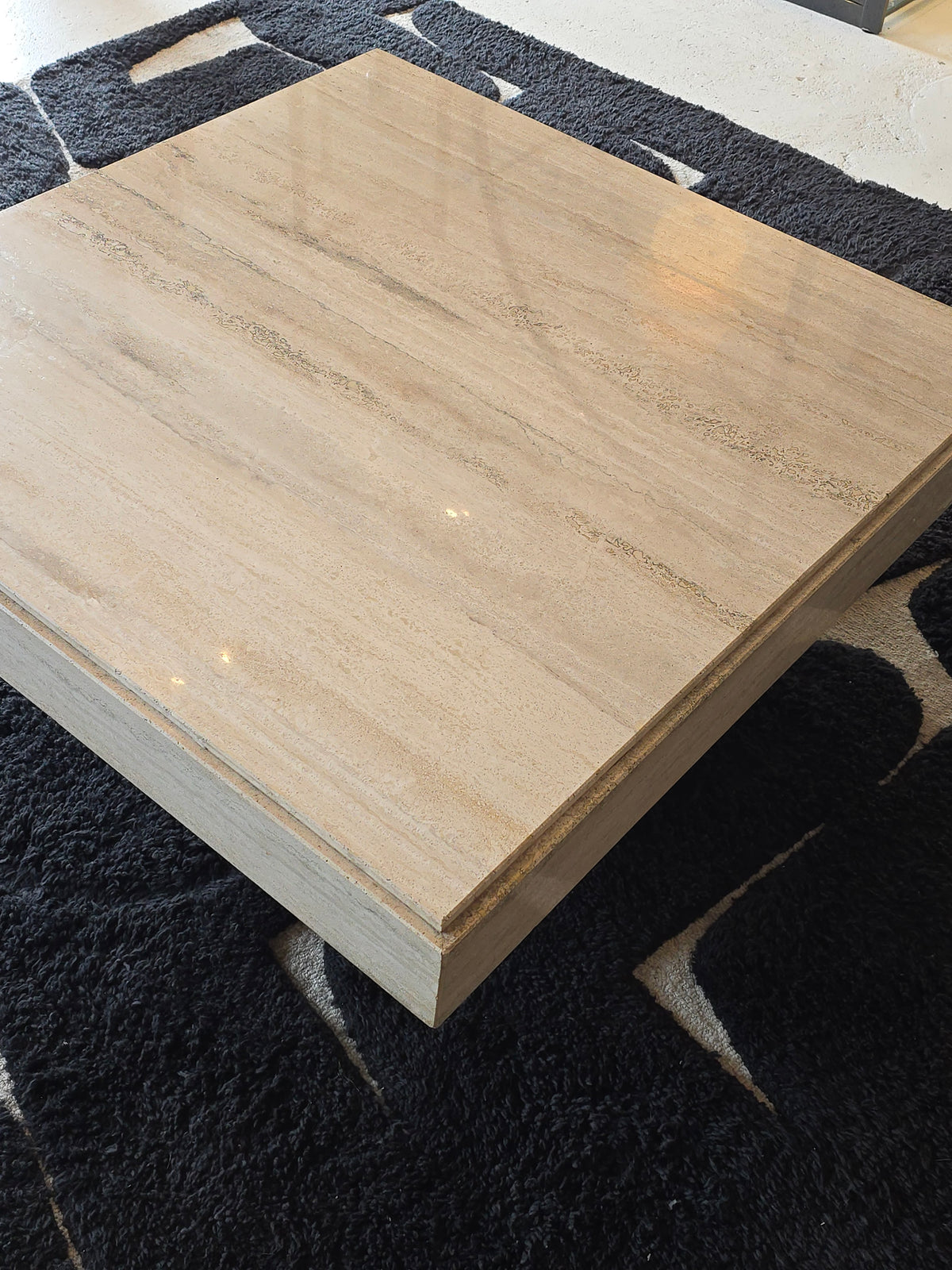 Square Travertine Coffee Table
